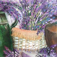 Схема вышивки «Натюрморт с лавандой.»