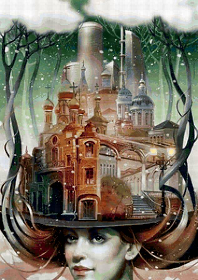 Иллюстрации Татьяны Дорониной 9 - сказка, город, картина, девушка - предпросмотр