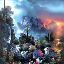 Схема вышивки «Гроза в прериях»