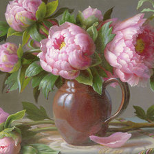 Схема вышивки «Пионы»