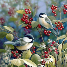 Схема вышивки «Синички»
