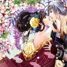 Схема вышивки «Влюбленные»