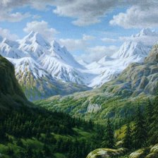 Схема вышивки «Пейзаж»