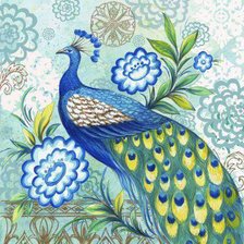 Схема вышивки «Павлин»