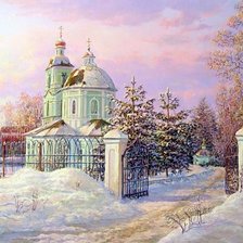 Схема вышивки «Храм»