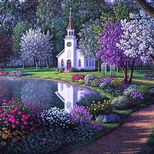 Схема вышивки «Пейзаж»