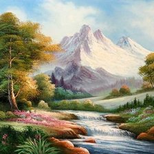 Схема вышивки «Пейзаж»