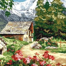 Схема вышивки «Пейзаж»