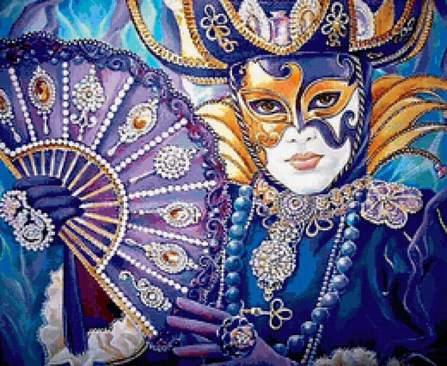 Карнавальный костюм - веер, карнавал, маска, костюм - предпросмотр