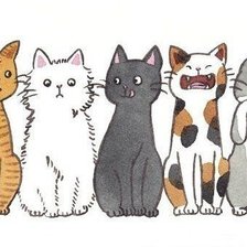 Схема вышивки «коты»