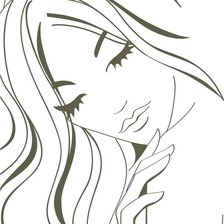 Схема вышивки «женщина-загадка»