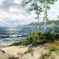 Схема вышивки «Березки у моря»