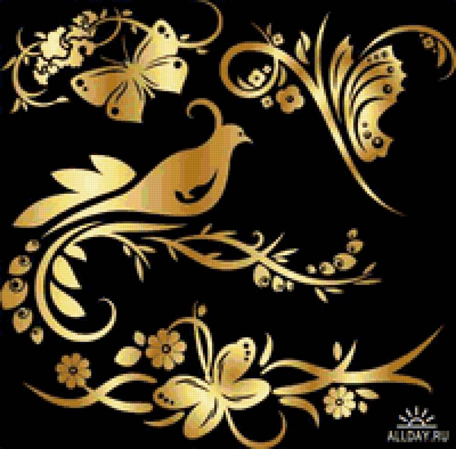 орнамент птица - орнамент, птица - предпросмотр