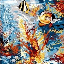 Схема вышивки «триптих девченки»