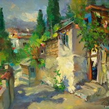 Схема вышивки «Улочки.»