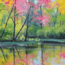 Схема вышивки «Осенняя заводь»