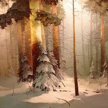 Схема вышивки «зима»