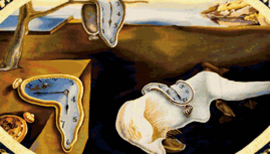 Дали "Постоянство памяти" - дали, картина, часы - предпросмотр