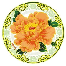 Схема вышивки «пионы»