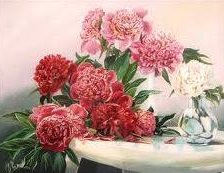 Схема вышивки «Пионы»