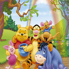 Схема вышивки «ВИННИ И КОМПАНИЯ»