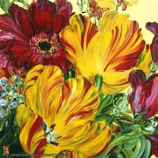 Схема вышивки «тюльпаны-67»