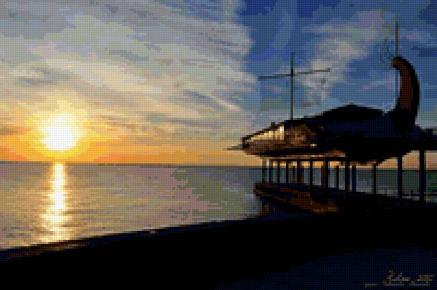 Ялта ресторан - море, набережная, закат - предпросмотр