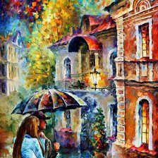 Схема вышивки «Леонид Афремов "Городские улочки"»