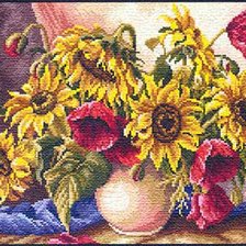 Схема вышивки «подсолнухи»