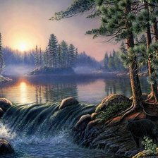 Схема вышивки «река»