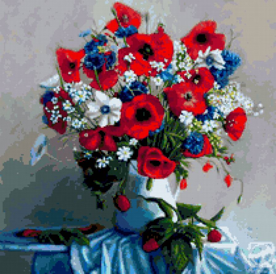 Курортный Виталий. Маки - натюрморт, мак, ваза, маки - предпросмотр