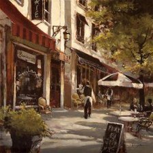 Схема вышивки «Кафе в Париже»