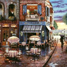 Схема вышивки «Кафе в Париже»