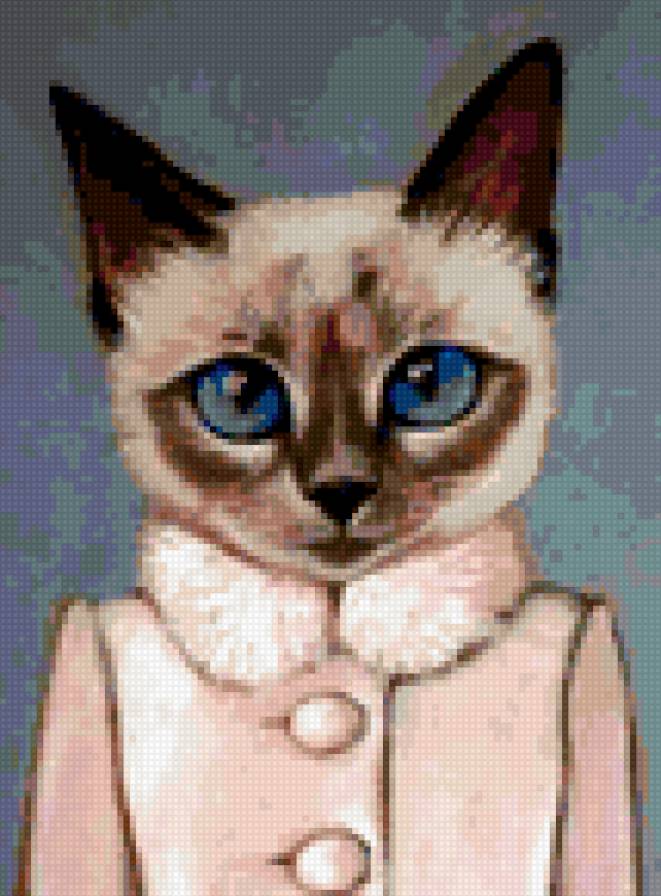 Кошка в одежде (heather mattoon) - кошка, heather mattoon, кот, картина - предпросмотр