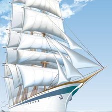 Схема вышивки «парусник»