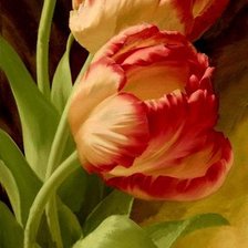 Схема вышивки «тюльпаны»