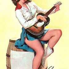 Схема вышивки «ретро девушка»