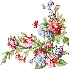 Схема вышивки «Букет уголок»