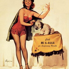 Схема вышивки «ретро девушка»