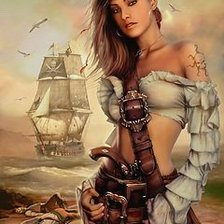 Схема вышивки «девушка»