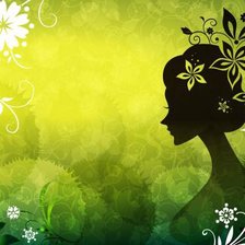 Схема вышивки «Женский силуэт»