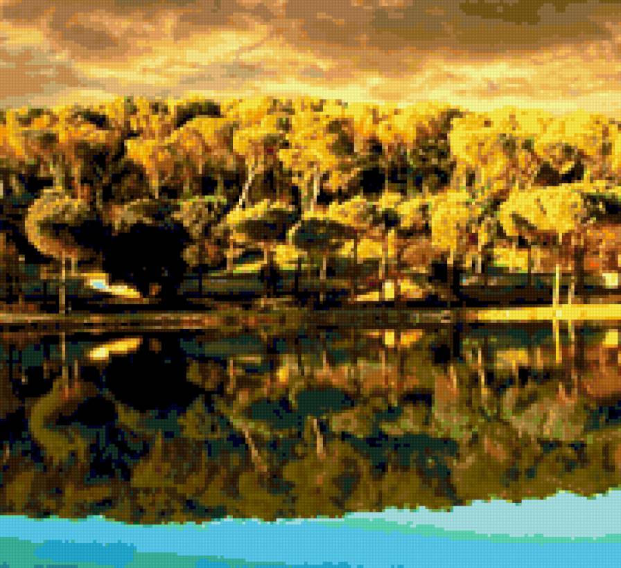 Зеркало - осень, природа - предпросмотр