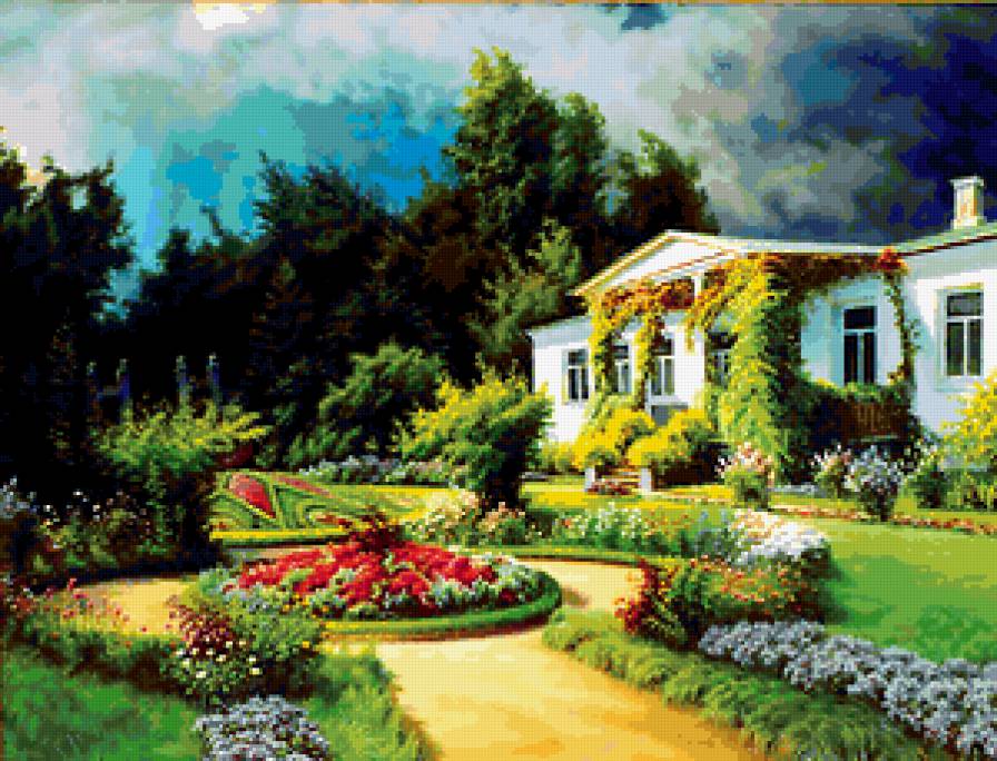 В.Батурин "Перед грозой" - гроза, дом - предпросмотр