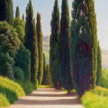 Схема вышивки «"Окраина Алупкинского парка Аллея" Г. Кондратенко»