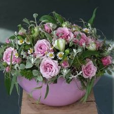 букет  корзине