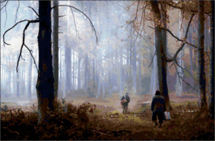 грибники - природа, лес, грибы - предпросмотр