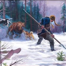 Схема вышивки «Рамиль Раульевич Ильясов . Картина : на медведя»