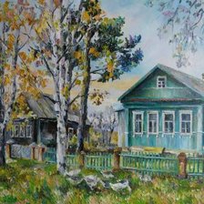 Схема вышивки «Ирина Александровна Круглова . Картина : Шараповские домики»