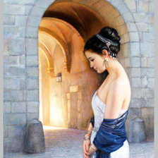 Схема вышивки «Девушка»