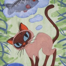 Схема вышивки «Сиамский Ket.  Автор рисунка Головенская Яна»